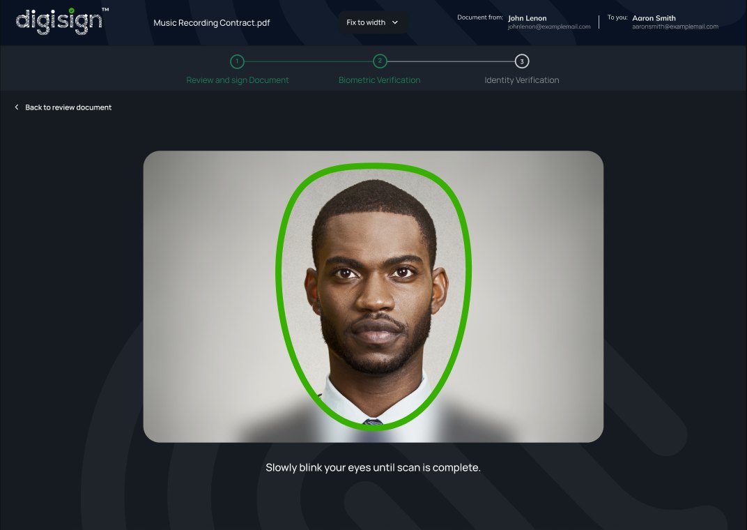 Face capture with green confirmation oval