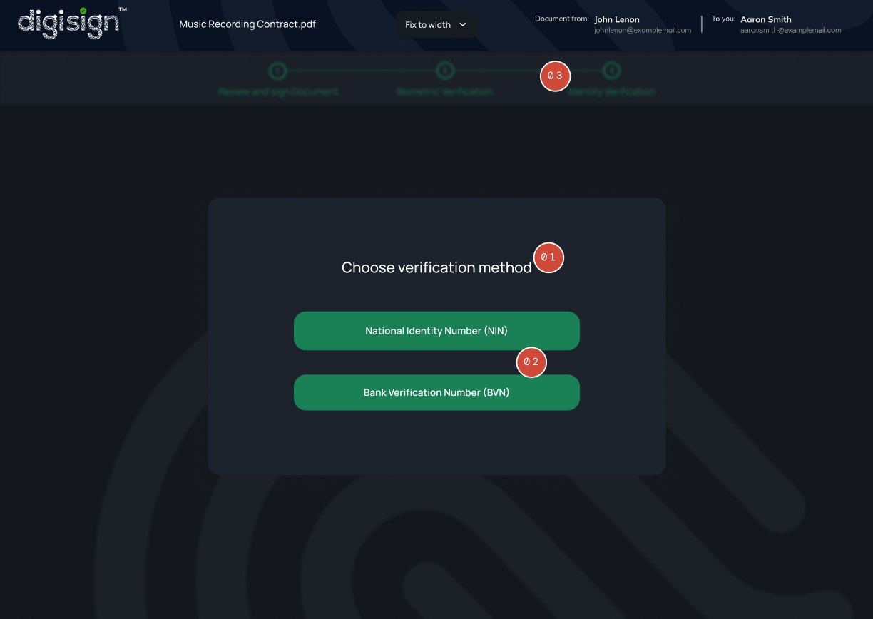 Choosing between NIN and BVN verification